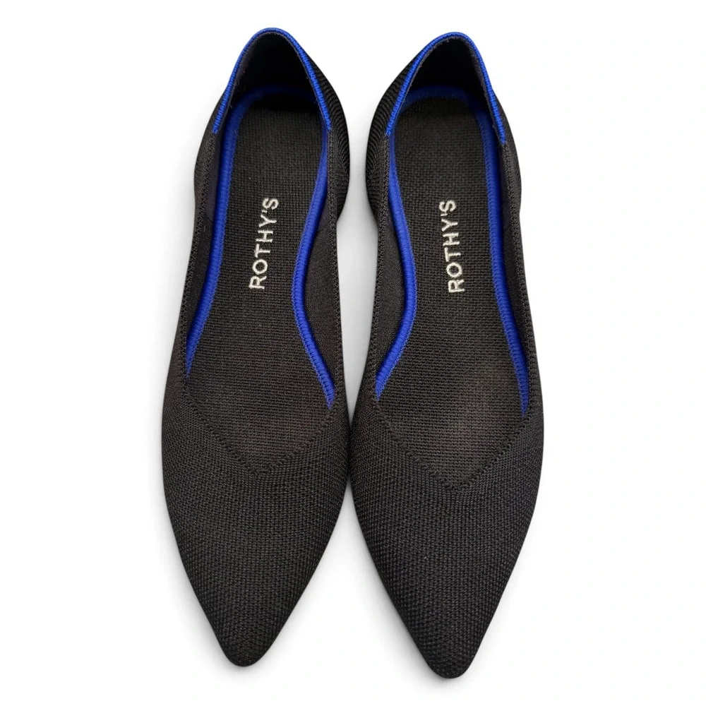 Rothy's Women's The Point Black Pointed Toe Flats Casual/Work Shoes Size 8.5